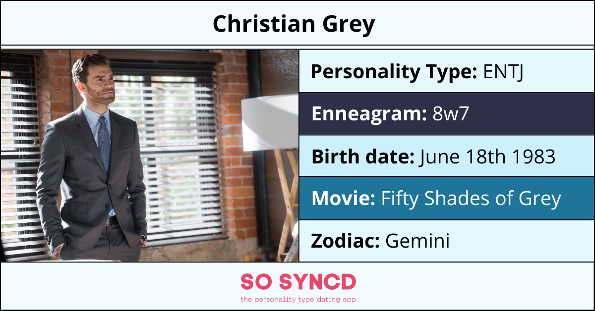 Christian Grey Personality Type, Zodiac Sign & Enneagram