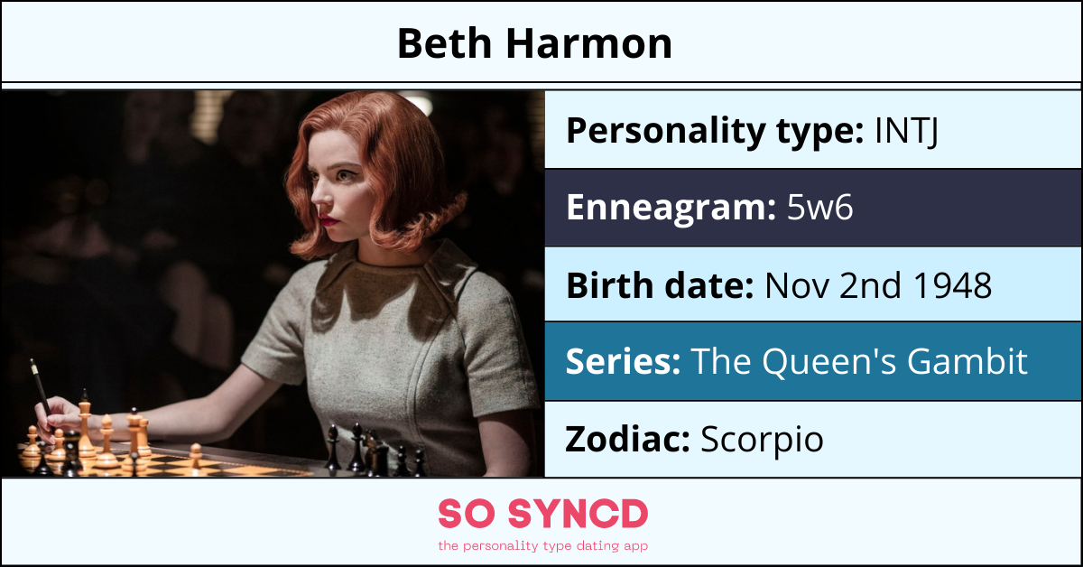 Beth Harmon being an INTJ queen ♛