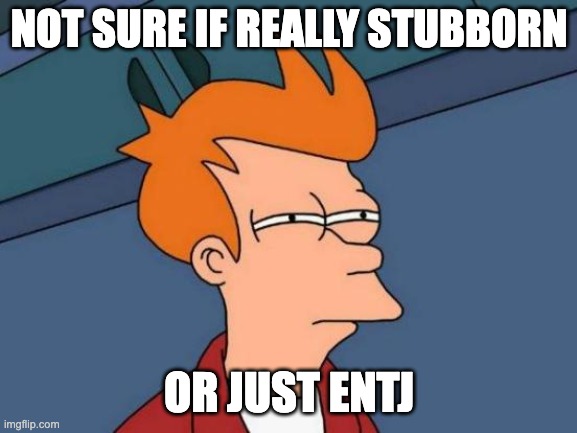 Not sure if stubborn or ENTJ