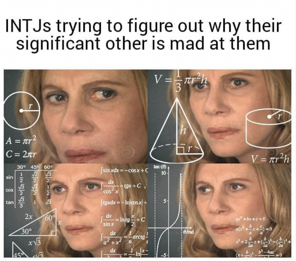 INTJs figuring out why someone is mad at them