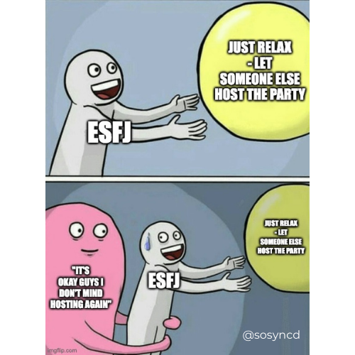 ESFJ Funny - leader, hosting