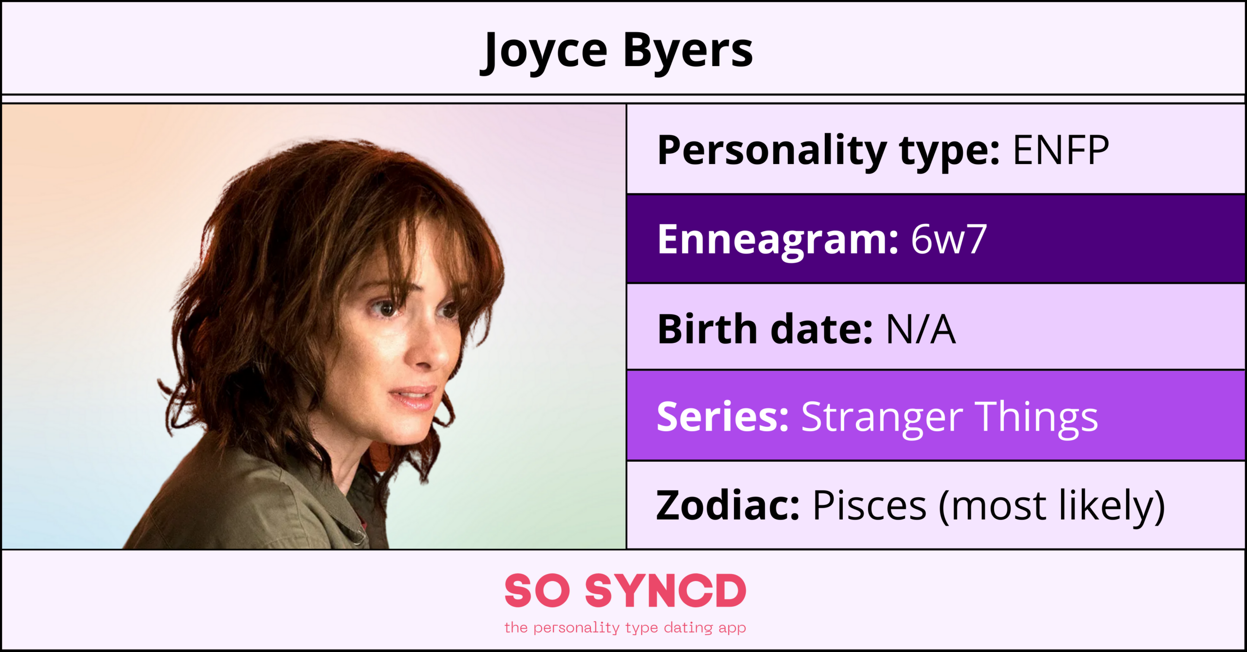 Stranger Things: Joyce Byers [ENFP cp 6w7] – Funky MBTI