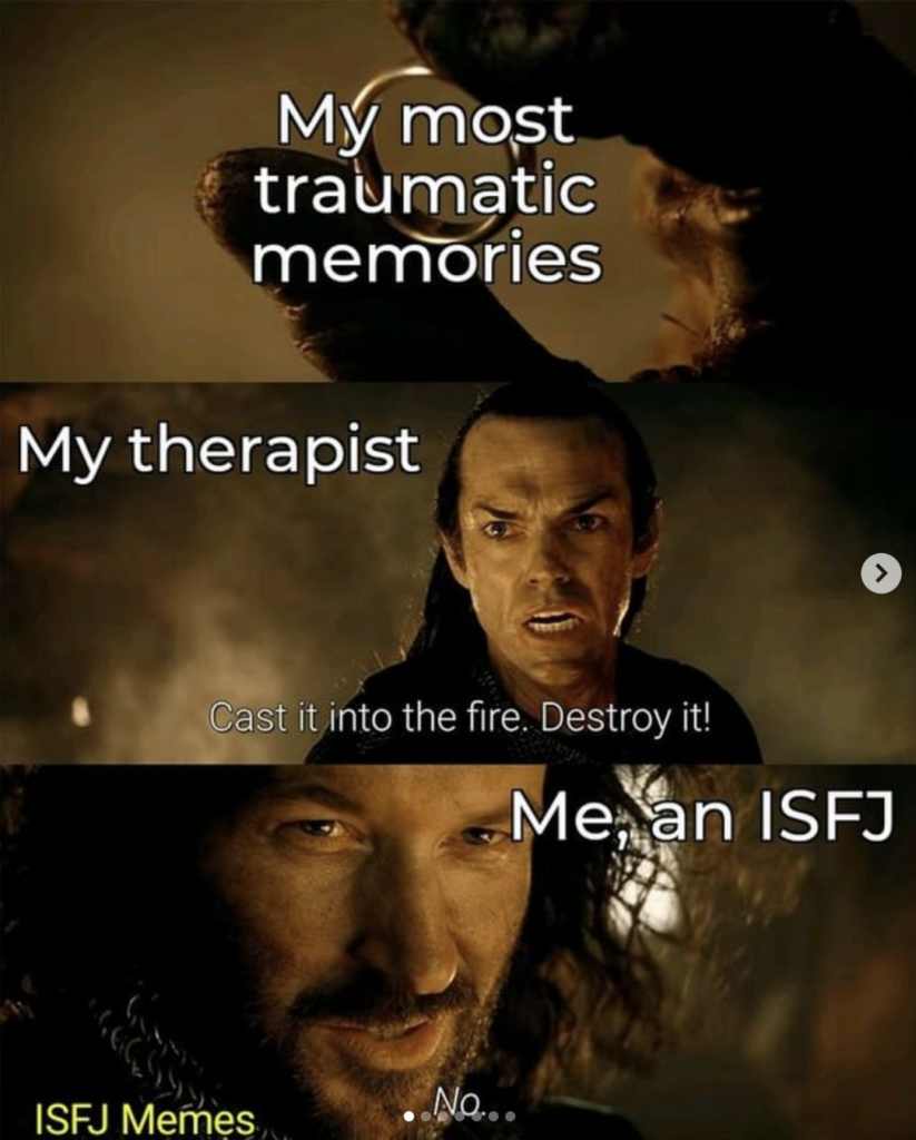 ISFJ memories meme funny LOTR