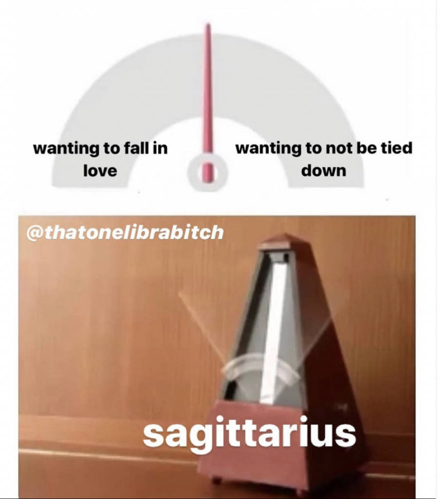 want to fall in love but also don't want to be tied down Sagittarius star sign