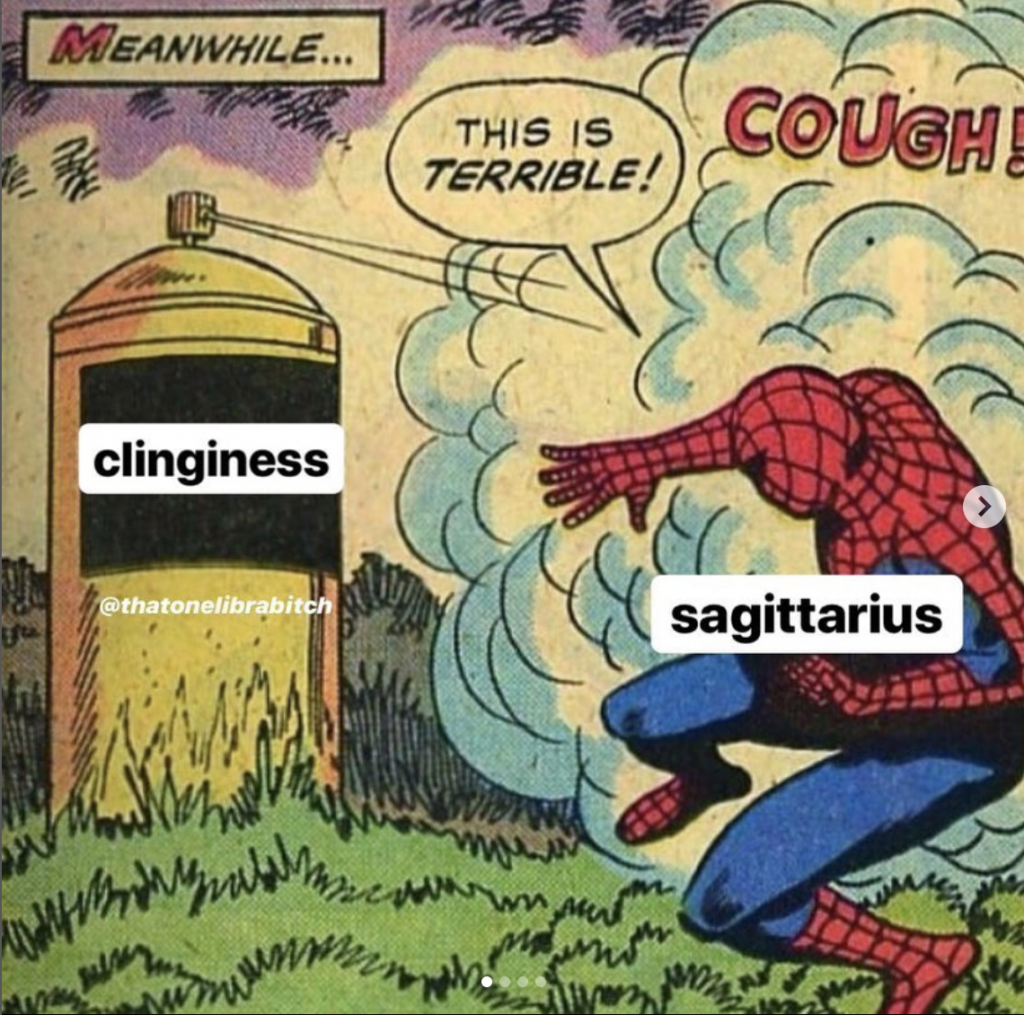 Sagittarius meme: hate clinginess