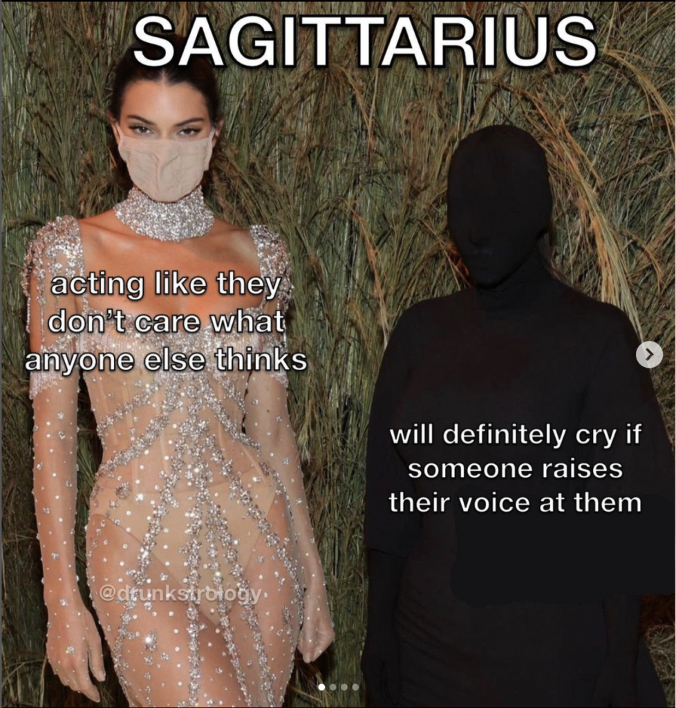 Sagittarius meme: acting like they don't care