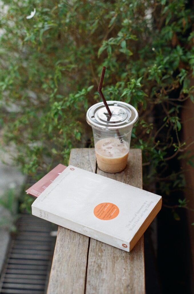 Journal and coffee