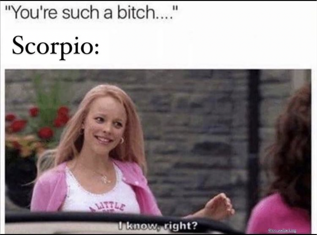 Scorpio meme: bitchy
