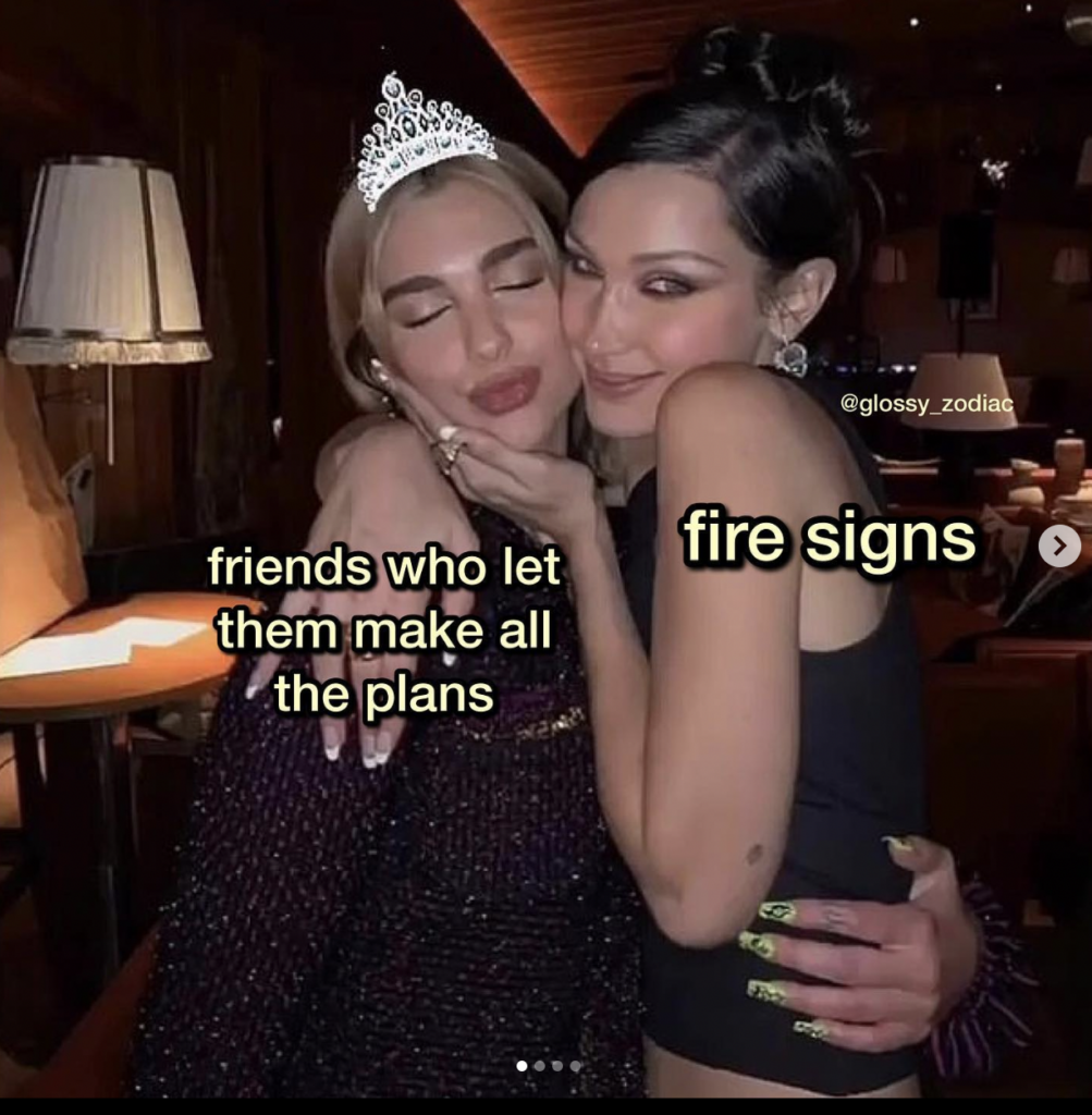 Earth star sign meme: love friends who let them make the plans