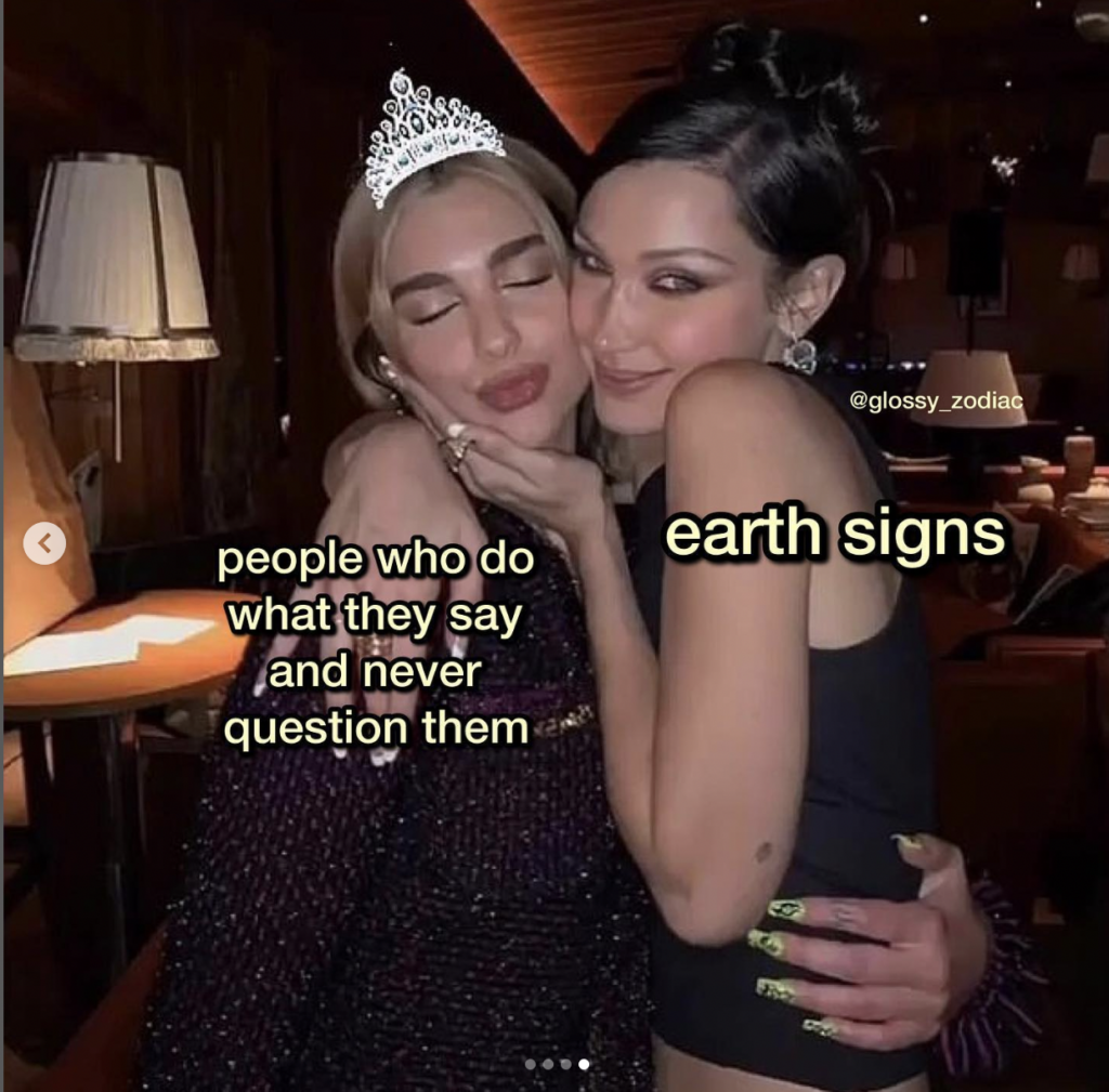 Earth star sign meme: people who don't question them