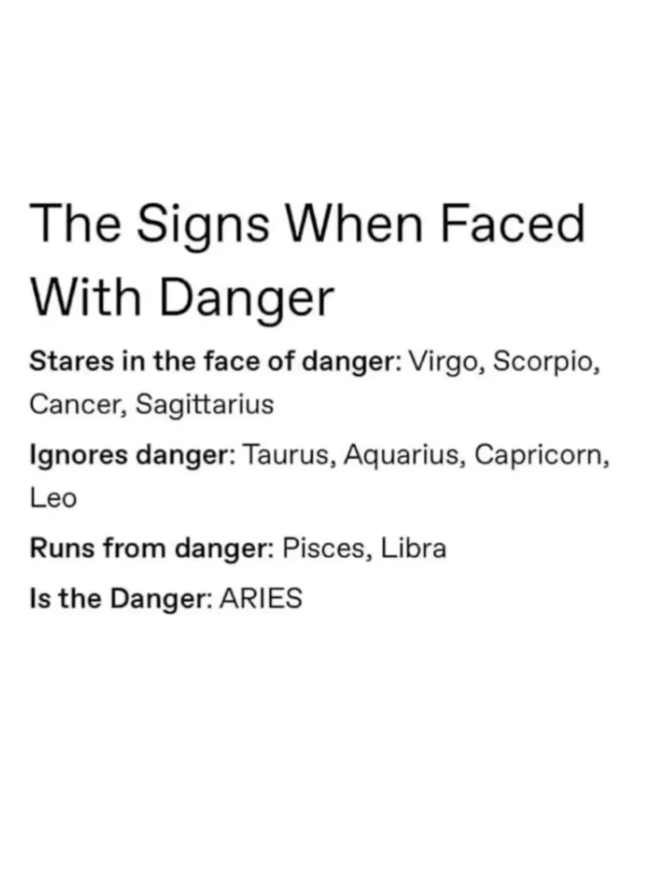 Zodiac memes: the star signs when faced with danger