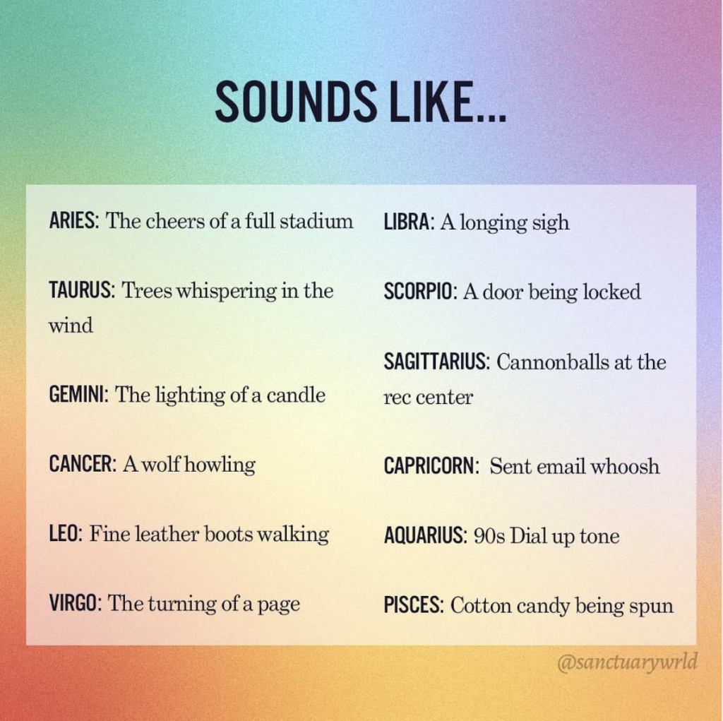 Zodiac memes: what each star sign sounds like