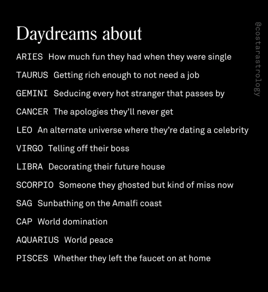 Zodiac memes: what each star sign dreams about