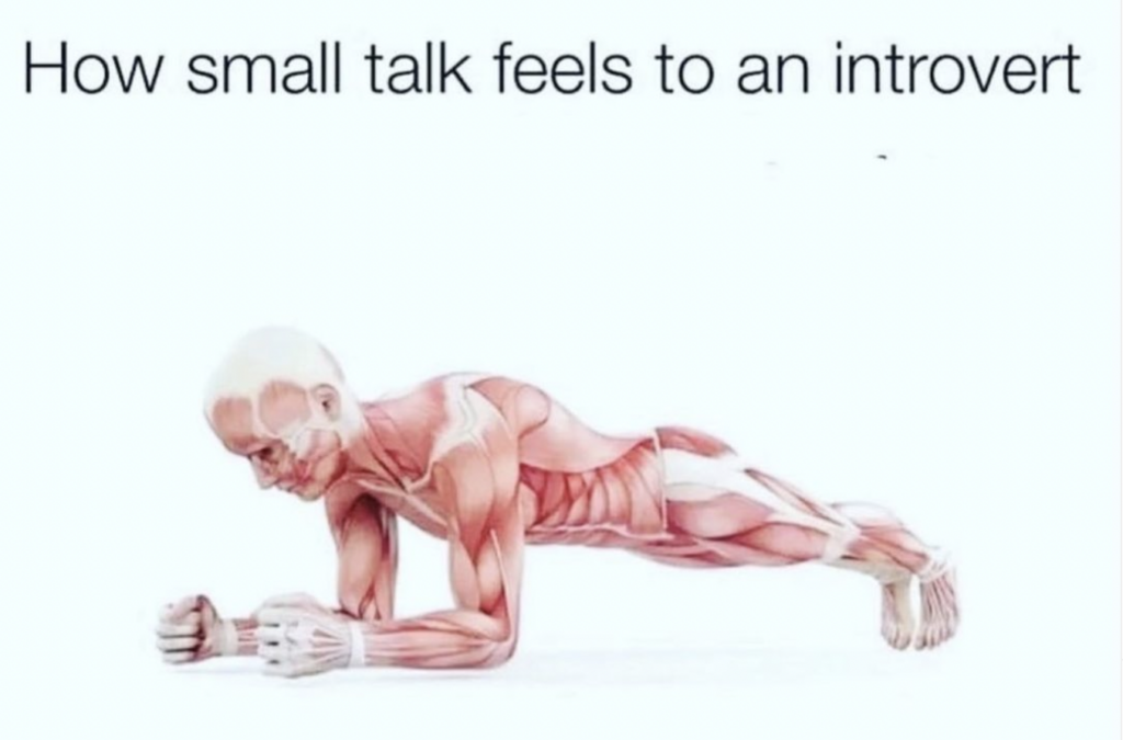 how small talk feels to an introvert