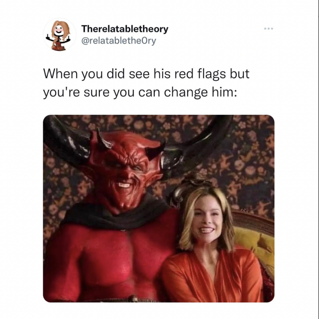 memes about love red flags relationship