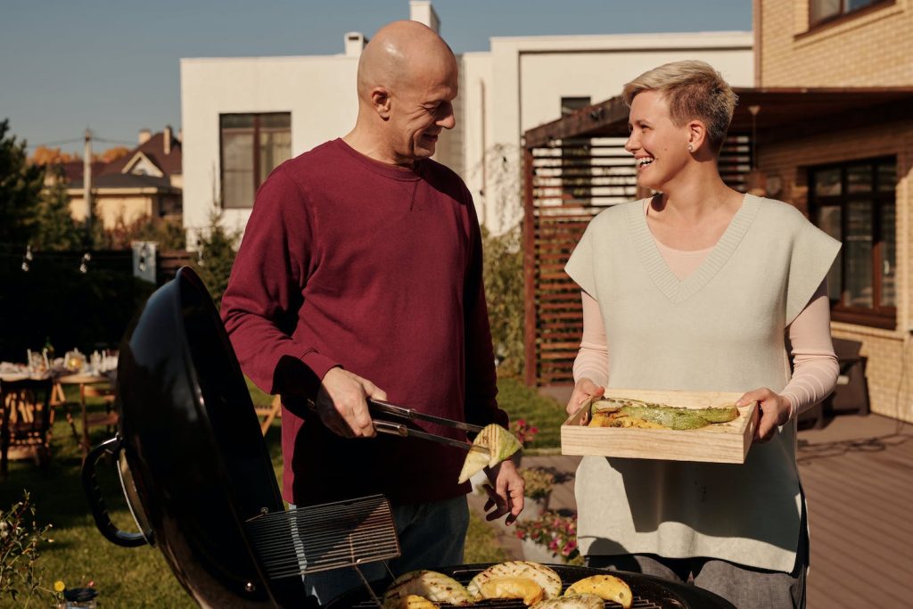 Couple spending quality time together cooking