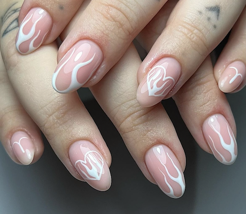 Subtle nude and white