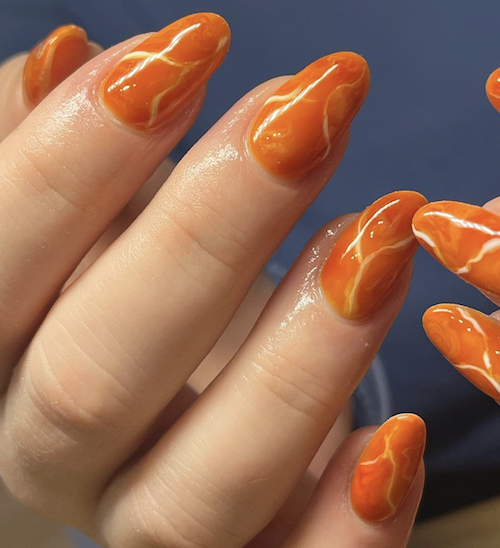 Orange marble