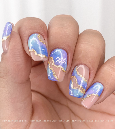 Aquarius nails