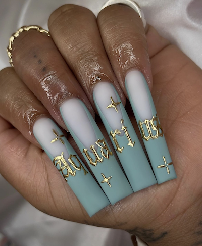 Aquarius nails