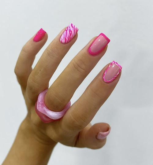 Hot pink zebra