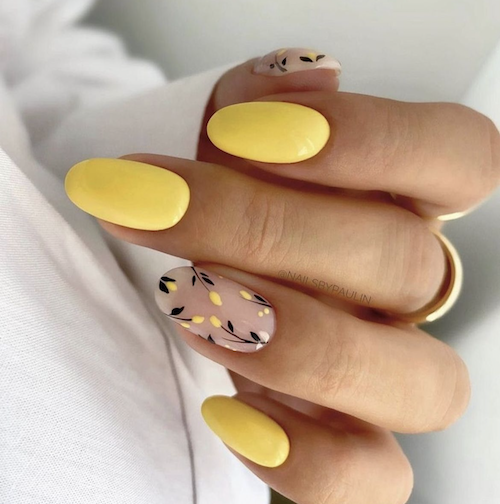 Pastel yellow and lemons