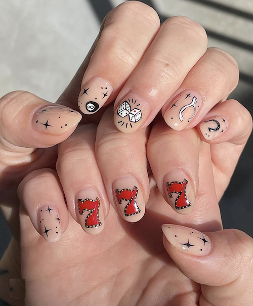 Sagittarius nails