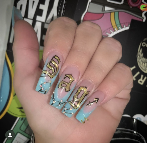 Sagittarius nails