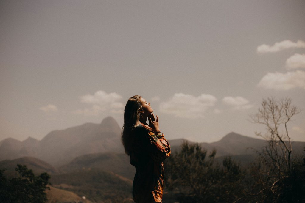 woman praying deep thoughts