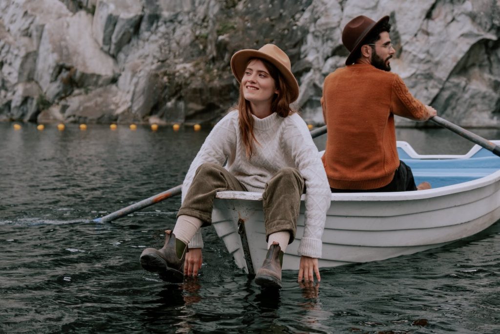 Couple on a boat